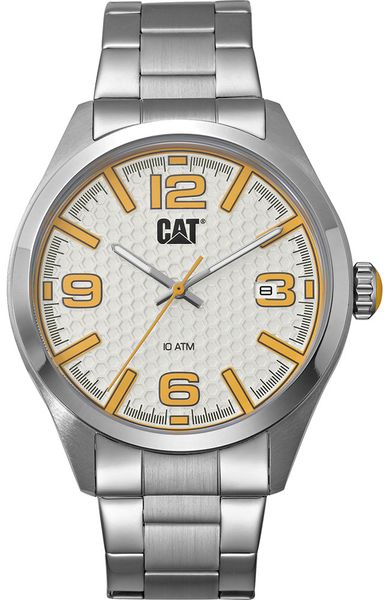 CAT Watches Men Silver, Orange Metal Analogue QA14111237