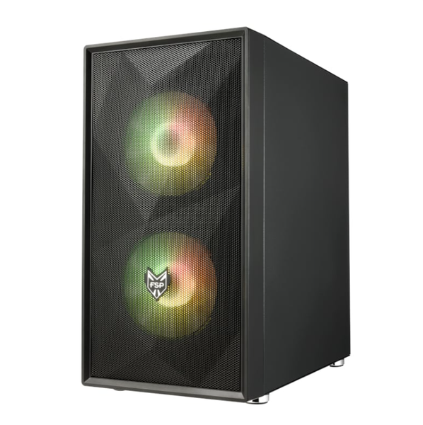 Black Professional Gaming Chassis Case with 3 RGB fans