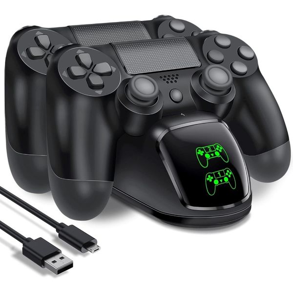 Controller Charger Station with Charging Cable, Compatible with PS4 Remote