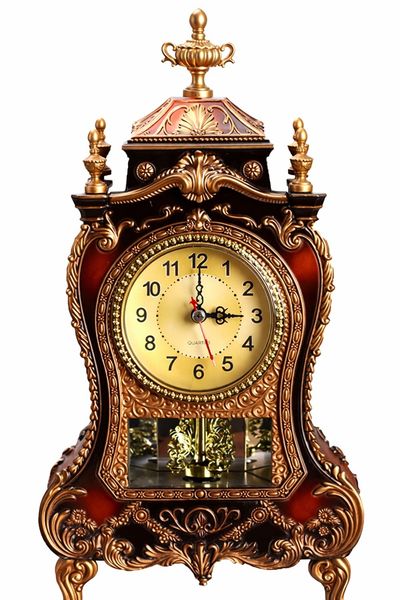 Vintage Desk Clock European-Style Plastic Table Clock