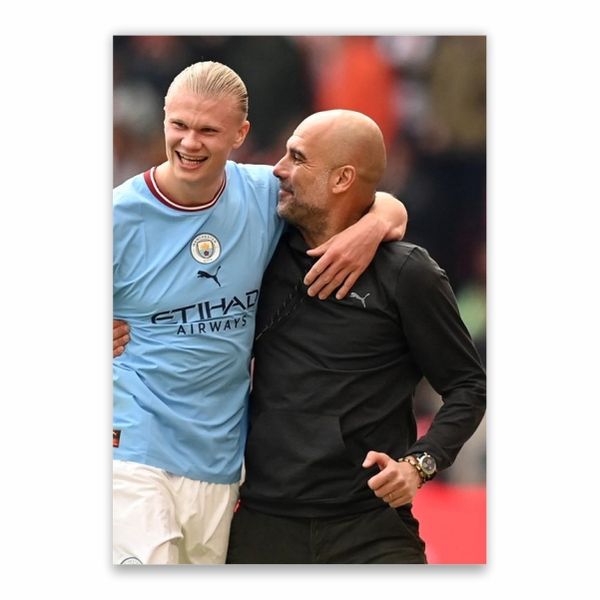 Erling Haaland and Pep Guardiola Poster - A1