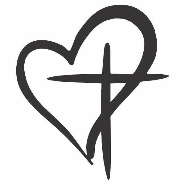 Faith Heart &amp; Cross Wall Decal