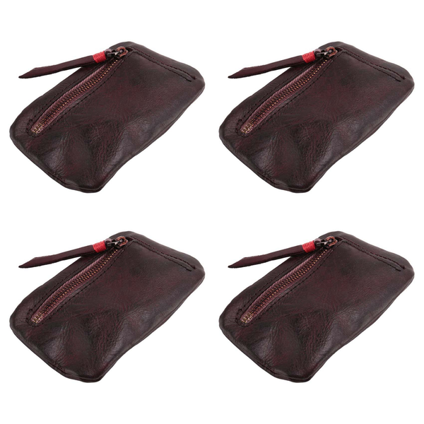 Vintage Men'S Leather Mini Coin Purse Card Case Holder Wallet