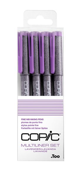 Copic Multiliner 4 Piece Lavender Set