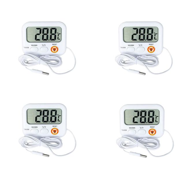 Pleysier Digital 24-Hour Memory Thermometer -Pack of 4