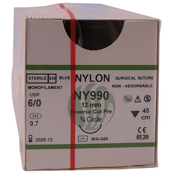 Ethicon Nylon 6/0 Reverse Cutting 12mm 45cm Suture 12's