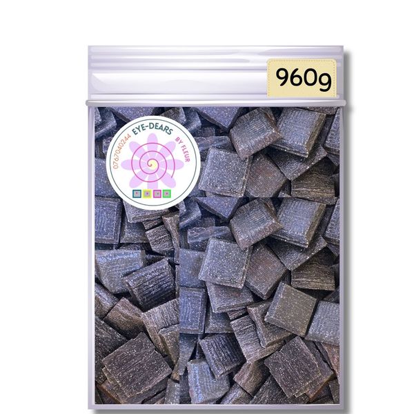 Mosaic Tiles Whole Rustic Charcoal 960g (Small tiles for crafting)
