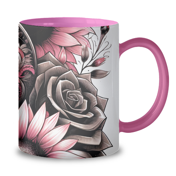 Eternal Bloom - Skull &amp; Flowers Mug