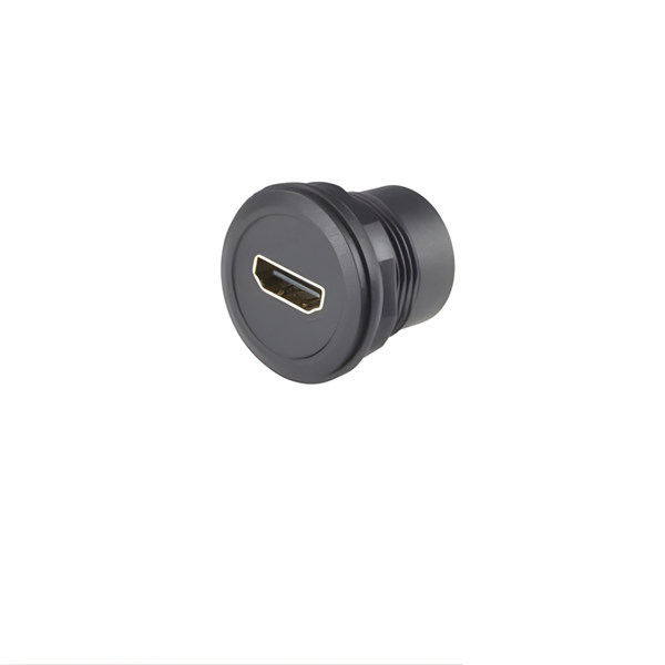 XY-HDMIPJF-0 HDMI Female-to-Female Panel Adapter Plastic Feed-Thru