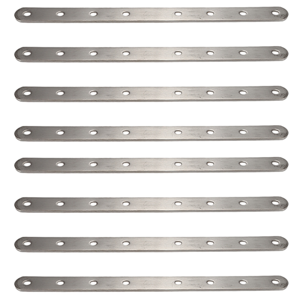 8X Metal 8 Holes Flat Straight Design Corner Brace Angle Bracket 250mm