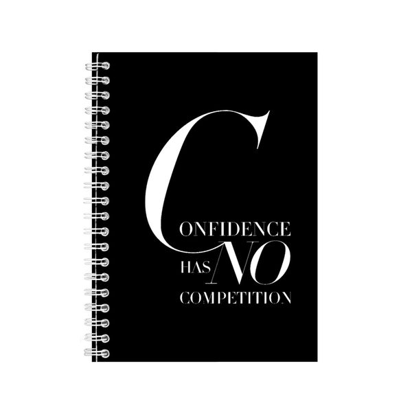 Confidence A5 Notebook Spiral Lined Motivational Saying Graphic Notepad 169