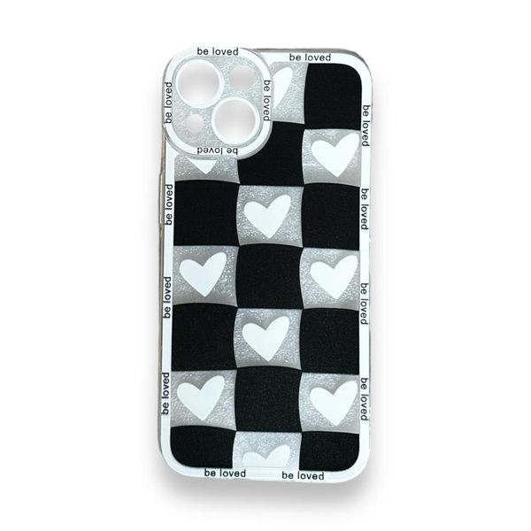 AMA Be Loved White &amp; Black Silicone Cover For iPhone 11 Pro Max -B