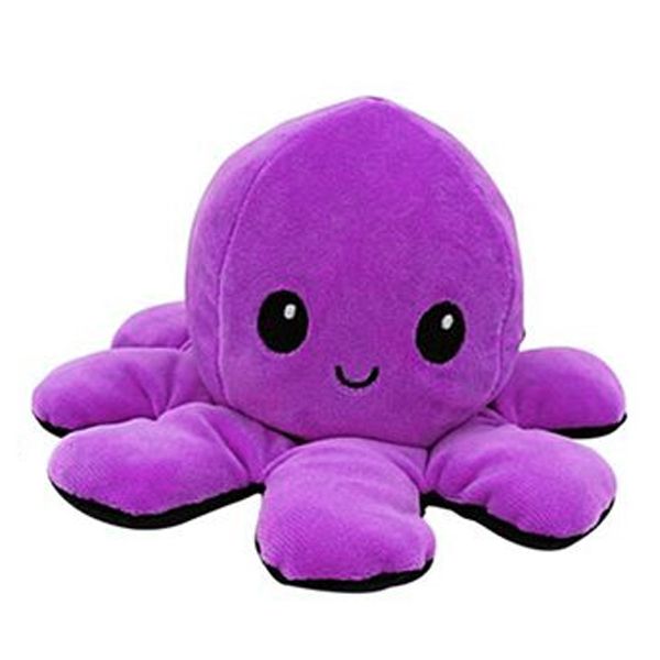 Reversible Plush Octopus - Purple &amp; Black