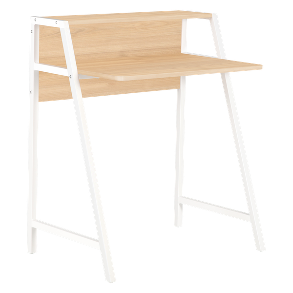 Brooklyn Office Desk with Monitor Shelf &amp; Powder Coated Steel Frame