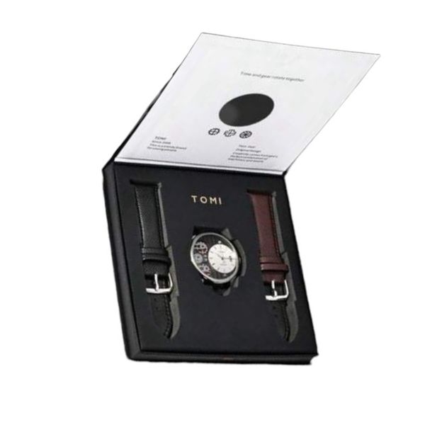 Tomi Formal Face Gear Dual Strap Watch For Men