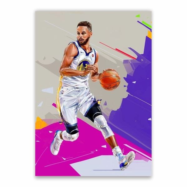 Stephen Curry Playing Ball Poster - A1