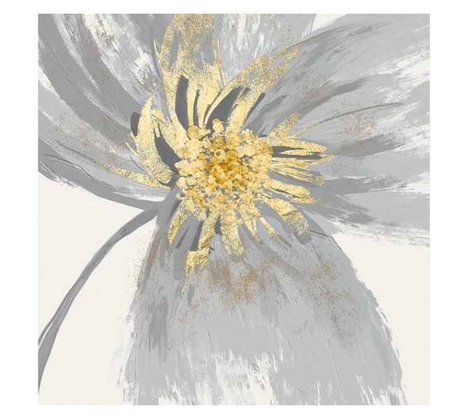 Flower Canvas Print - Gold (1000 x 1000mm)