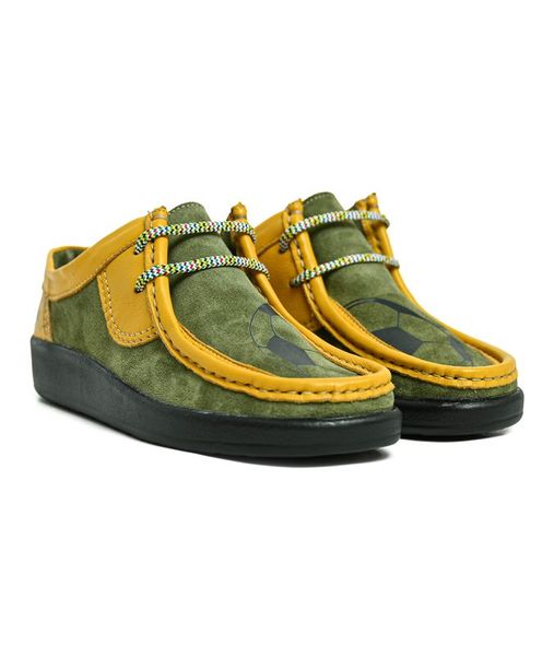 Grasshoppers Men Legendary Moss Suede World Cup Moccasin With Lace-Up