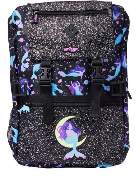 Smiggle Black Mermaid Limitless Attach Foldover Bag