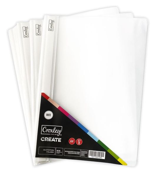 Croxley Quotation Folder White Pack of 12's