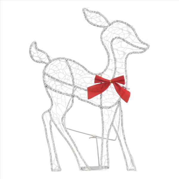 Lighted Christmas 2D Reindeers Outdoor Decorations, Pre-Lit Light Up Xmas R