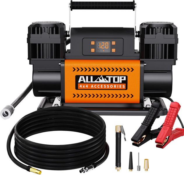 ALL-TOP 4x4 12V Air Compressor w/LCD Control Panel to Preset Pressure