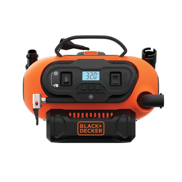 BLACK+DECKER 160 PSI Inflator Compressor - Wall Plug+Car Plug+Cordless