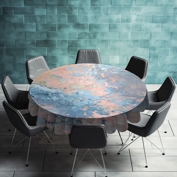 Vintage Abstract Round Tablecloth