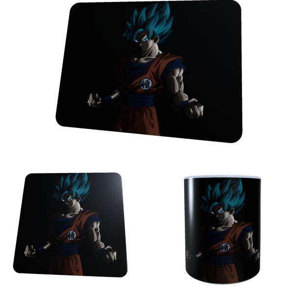 Dragon Ball Super Goku - Coffee Mug, Coaster and Mouse Pad Combo