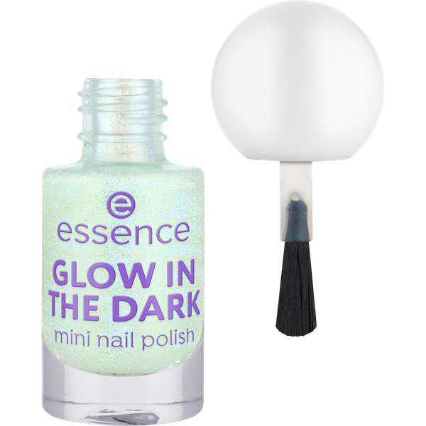 essence GLOW IN THE DARK mini nail polish 01