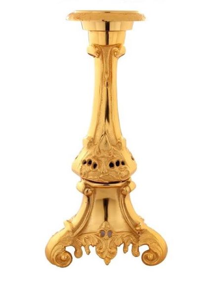Eagle Foot Pillar Candle Holder- Gold Plated