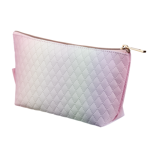 Quest Ombre Cosmetic Bag - Pink Multi Quilted Travel Toiletry Pouch