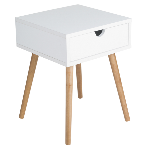 Pisa 1 Drawer Pedestal - Oak/White