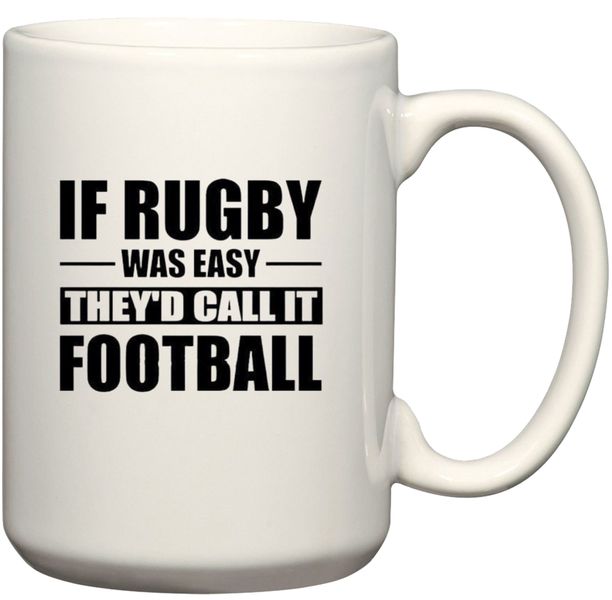 If Rugby Was Hard Birthday Christmas Gift Coffee Mug