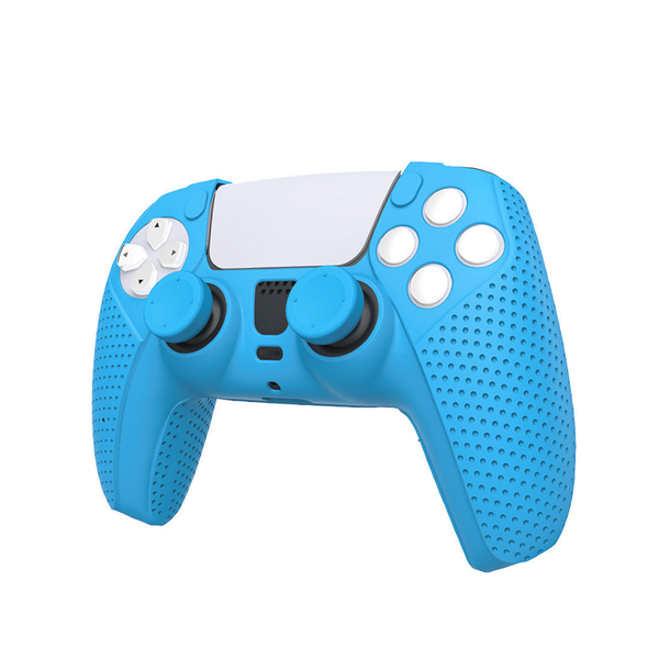 Dobe Silicone Protective Kit for PS5Controller Case &amp; Thumbstick Caps -Blue