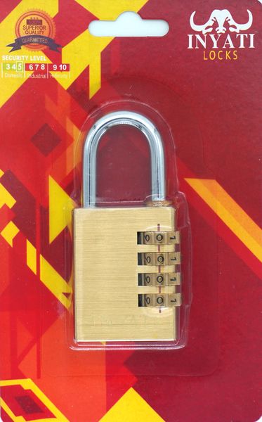 Inyati 40mm 4-wheel combination padlock