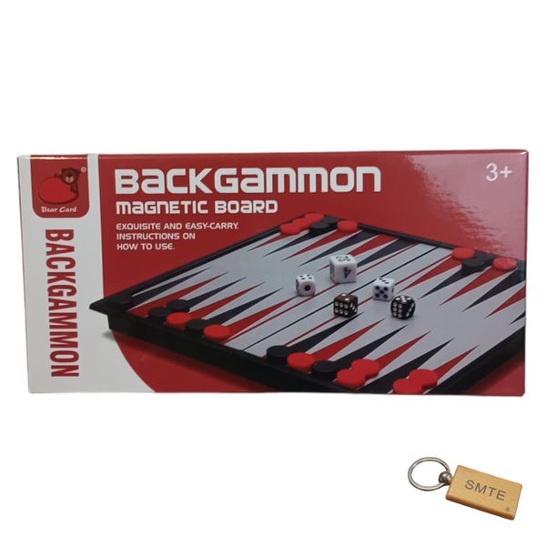 Back Gammon : Magnetic board game +Smte Keyring