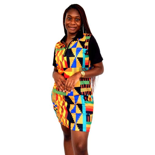 Women Kente Golfer Dress
