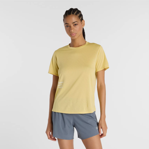 New Balance Women's NB Athletics Short Sleeve Graphic Tee - Yellow