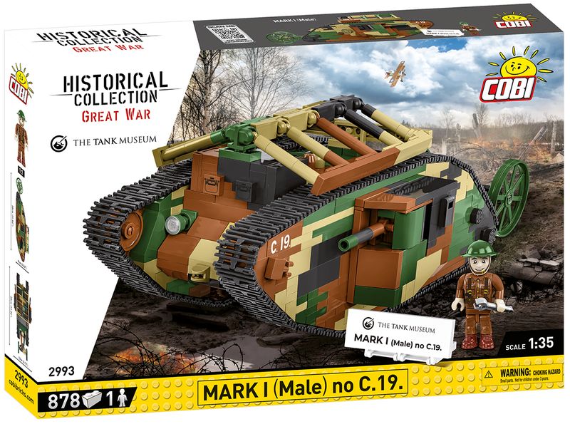 COBI WW1 Mark I Male no C.19 Tank Construction Model