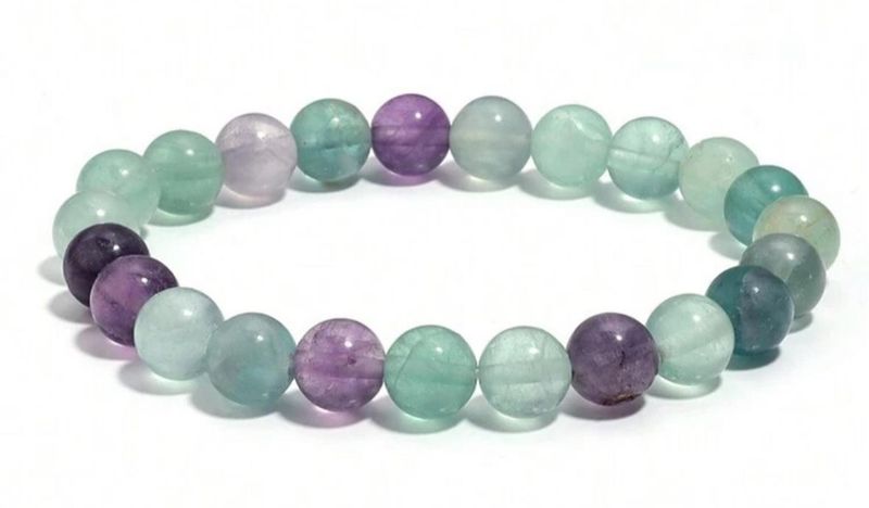 Holly Crystals - Fluorite Natural Crystal Bracelet 8mm