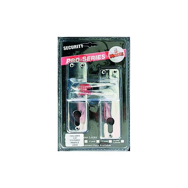 Mackie Cylinder Lock Set with Chrome Plated Handles