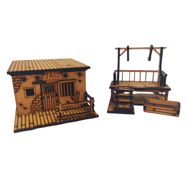 Wild West Jail and Gallows DIY Build It Yourself Kit - 51-PIece