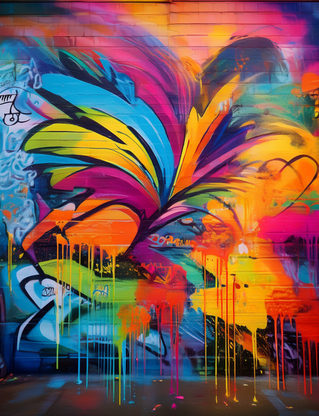 Canvas Wall Art Home Decor - Vibrant Graffiti