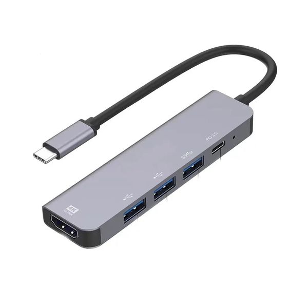 Type-C 4K 5-in-1 Docking Station USB 3 Port 3.0 Hub ( GD )