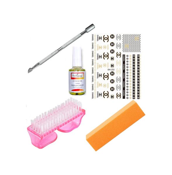 Nail Art. Nail Prep &amp; Cuticle Oil Set - 5 Pieces