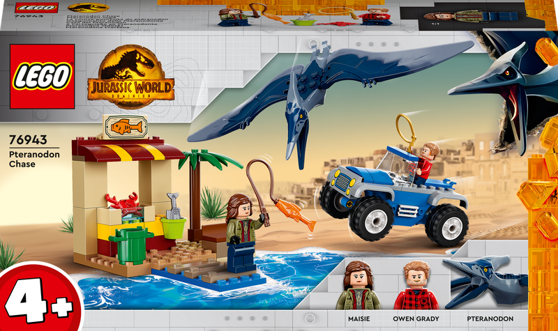 LEGO® Jurassic World Pteranodon Chase 76943 Building Toy Cars (94 Pieces)