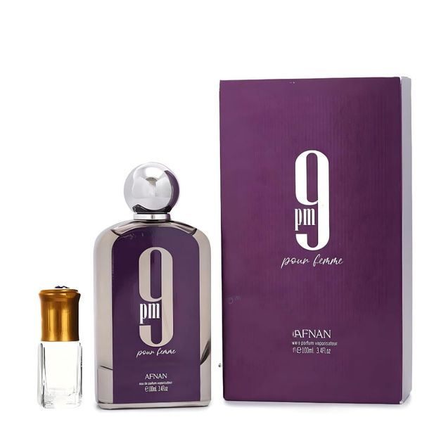 9pm Pour Femme Eau de Parfum - 100ml + Perfume Oil Gift