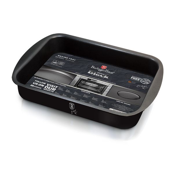 Berlinger Haus 35cm Non-Stick Oblong Roaster Pan - Black
