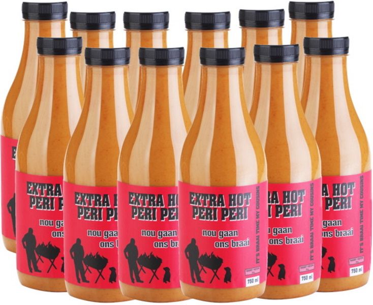 Nou Gaan Ons Braai - Extra Hot Peri Peri (12 x 750ml)